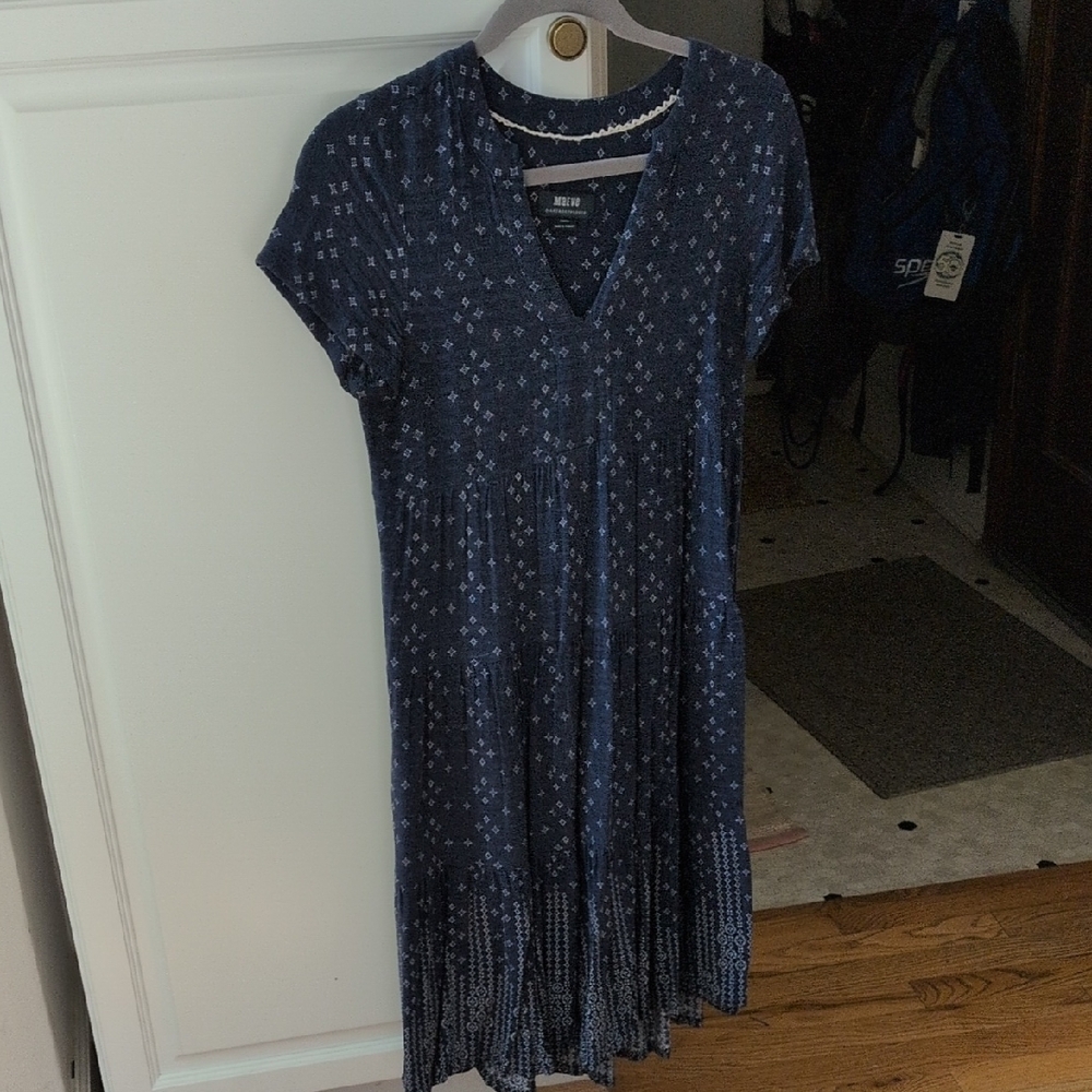 Anthropologie Maeve Indigo Patterned Top